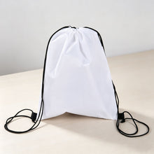 Load image into Gallery viewer, Kids Football Print Drawstring Bag Polyester Sports Backpack Machine Washable Storage Sack for Birthday Party Favor Gift
