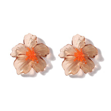 Load image into Gallery viewer, Exaggerated Large Transparent Acrylic Flower Earrings Colorful European Style Stud Earrings Fashion Party Jewelry Gifts for Women
