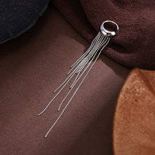 Load image into Gallery viewer, Gold Color Long Chain Tassel Ear Cuff Nickel-free Stainless Steel Non Piercing Clip On Ear Wrap Jewelry for Women
