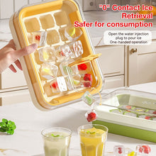Load image into Gallery viewer, Press Silicone Ice Cube Tray with Lid and Storage Bin One-piece Ice Maker Mold Box Kitchen Bar Accessories
