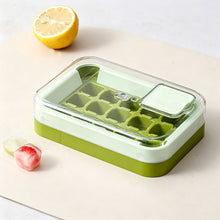 Load image into Gallery viewer, Press Silicone Ice Cube Tray with Lid and Storage Bin One-piece Ice Maker Mold Box Kitchen Bar Accessories
