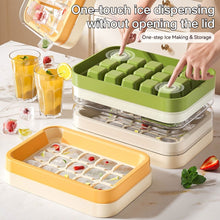 Load image into Gallery viewer, Press Silicone Ice Cube Tray with Lid and Storage Bin One-piece Ice Maker Mold Box Kitchen Bar Accessories

