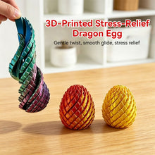 Load image into Gallery viewer, 3D Printed Articulated Dragon Egg Flexible Fidget Toy Gradient Dragon Model Desktop Decor Stress Relief Surprise Gift for Kids Adults
