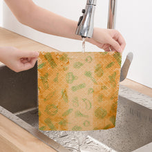 Load image into Gallery viewer, 50Pcs/Roll Vintage Disposable Kitchen Towels Thick Absorbent Dry Wet Dual Use Hand Towel Degreasing Retro Pattern Dish Duster Cloth
