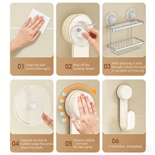 Load image into Gallery viewer, Adjustable Suction Cup No Drill Rotating Wall Mount Pot Lid Rack Multifunctional Kitchen Organizer Storage Rack
