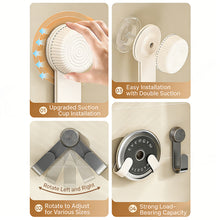 Load image into Gallery viewer, Adjustable Suction Cup No Drill Rotating Wall Mount Pot Lid Rack Multifunctional Kitchen Organizer Storage Rack
