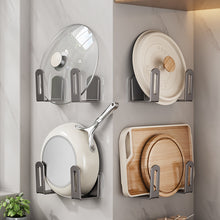 Load image into Gallery viewer, 1 Pair Wall Mounted Multifunctional Storage Rack Pot Lid Cutting Board Sponge Organizer For Kitchen Bathroom
