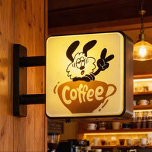 Load image into Gallery viewer, Mini Luminous Lightbox Fridge Magnet Retro Coffee Style Magnetic Home Decoration Creative Home Ornament Gift

