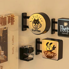 Load image into Gallery viewer, Mini Luminous Lightbox Fridge Magnet Retro Coffee Style Magnetic Home Decoration Creative Home Ornament Gift
