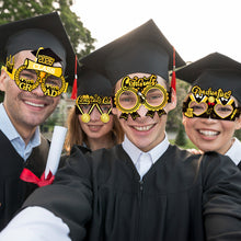 Load image into Gallery viewer, 8Pcs/Set 2026 Black Gold Glitter Paperboard Glasses Graduation Birthday Party Photo Prop Party Decoration Supplies
