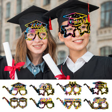 Load image into Gallery viewer, 8Pcs/Set 2026 Black Gold Pink Glitter Paperboard Glasses Graduation Birthday Party Photo Prop Party Decoration Supplies
