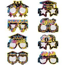 Load image into Gallery viewer, 8Pcs/Set 2026 Black Gold Pink Glitter Paperboard Glasses Graduation Birthday Party Photo Prop Party Decoration Supplies

