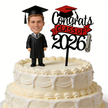 Load image into Gallery viewer, Class Of 2026 Congrats Grad Acrylic Glitter Cake Topper Graduation Party Cake Decoration Graduation Party Supplies

