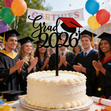 Load image into Gallery viewer, Class Of 2026 Congrats Grad Acrylic Glitter Cake Topper Graduation Party Cake Decoration Graduation Party Supplies
