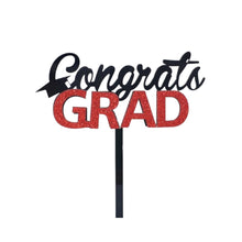 Load image into Gallery viewer, Class Of 2026 Congrats Grad Acrylic Glitter Cake Topper Graduation Party Cake Decoration Graduation Party Supplies
