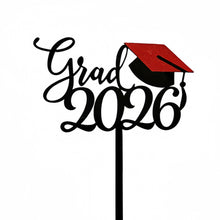 Load image into Gallery viewer, Class Of 2026 Congrats Grad Acrylic Glitter Cake Topper Graduation Party Cake Decoration Graduation Party Supplies
