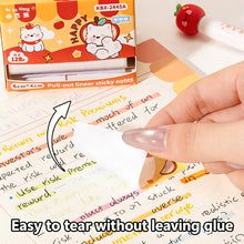 Load image into Gallery viewer, Cartoon Puppy Kitten Pull Out Sticky Notes Full Adhesive Marking Notepad Memo Stickers For Students Stationery Sullpies Gift
