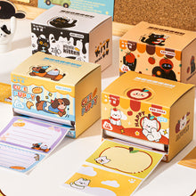 Load image into Gallery viewer, Cartoon Puppy Kitten Pull Out Sticky Notes Full Adhesive Marking Notepad Memo Stickers For Students Stationery Sullpies Gift
