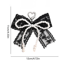 Load image into Gallery viewer, Sweet Pearl Lace Bow Keychain Y2K Heart Pendant Keyring Bag Phone Charm Pendant Accessories Decoration Gift For Women Girls
