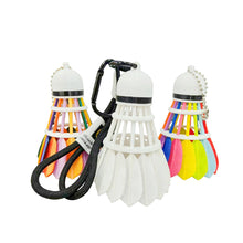 Load image into Gallery viewer, Creative 3D Mini Badminton Keychain Colorful Rainbow Shuttlecock Pendant Keyring Bag Backpack Ornament Pendant Accessories Gift
