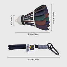 Load image into Gallery viewer, Creative 3D Mini Badminton Keychain Colorful Rainbow Shuttlecock Pendant Keyring Bag Backpack Ornament Pendant Accessories Gift

