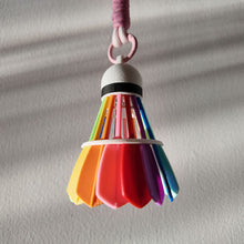 Load image into Gallery viewer, Creative 3D Mini Badminton Keychain Colorful Rainbow Shuttlecock Pendant Keyring Bag Backpack Ornament Pendant Accessories Gift
