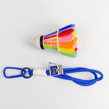 Load image into Gallery viewer, Creative 3D Mini Badminton Keychain Colorful Rainbow Shuttlecock Pendant Keyring Bag Backpack Ornament Pendant Accessories Gift
