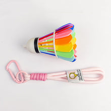Load image into Gallery viewer, Creative 3D Mini Badminton Keychain Colorful Rainbow Shuttlecock Pendant Keyring Bag Backpack Ornament Pendant Accessories Gift
