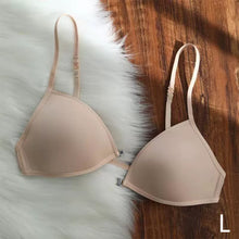 Load image into Gallery viewer, Sexy Thin Seamless Invisible Triangle Cup Bra Women Front Buckle Beauty Back Cross Straps Lingerie Underwear Tops
