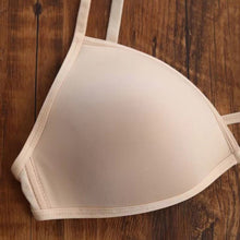 Load image into Gallery viewer, Sexy Thin Seamless Invisible Triangle Cup Bra Women Front Buckle Beauty Back Cross Straps Lingerie Underwear Tops

