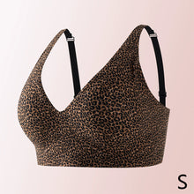 Load image into Gallery viewer, Leopard zebra Print Wireless Bra For Women Jelly Support Gathered Seamless Breathable Comfortable Invisible Daily Underwear

