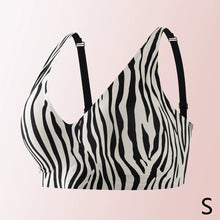 Load image into Gallery viewer, Leopard zebra Print Wireless Bra For Women Jelly Support Gathered Seamless Breathable Comfortable Invisible Daily Underwear
