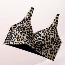 Load image into Gallery viewer, Leopard zebra Print Wireless Bra For Women Jelly Support Gathered Seamless Breathable Comfortable Invisible Daily Underwear
