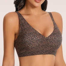 Load image into Gallery viewer, Leopard zebra Print Wireless Bra For Women Jelly Support Gathered Seamless Breathable Comfortable Invisible Daily Underwear
