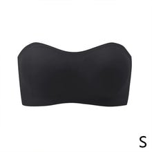 Load image into Gallery viewer, Women's Strapless Silk Bra Seamless Wire Free Push Up Invisible Anti Slip Crossed Tape Beauty Back Underwear
