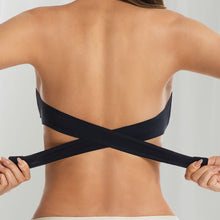Load image into Gallery viewer, Women's Strapless Silk Bra Seamless Wire Free Push Up Invisible Anti Slip Crossed Tape Beauty Back Underwear
