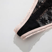 Load image into Gallery viewer, Sexy Bow Lace Thong Panties For Women Low Waist Hollow Out Breathable Solid Daily Lingerie Underwear Underpants
