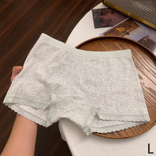 Load image into Gallery viewer, Women's Cute Lace Mid Waist Panties Sexy Sports Safety Underpants Thin Soft Breathable No Trace Comfortable Intimates Underwear
