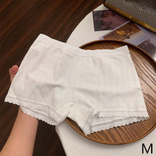 Load image into Gallery viewer, Women's Cute Lace Mid Waist Panties Sexy Sports Safety Underpants Thin Soft Breathable No Trace Comfortable Intimates Underwear
