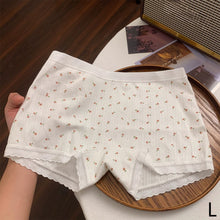 Load image into Gallery viewer, Women's Cute Lace Mid Waist Panties Sexy Sports Safety Underpants Thin Soft Breathable No Trace Comfortable Intimates Underwear
