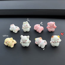 Load image into Gallery viewer, 2Pcs Car Accessories Cute Cartoon Little Rabbit Cat Figurine‌ Friendly Animals Ornament Auto Interior Dashboard for Girls Gifts Drop
