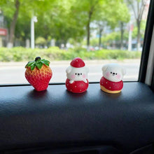Load image into Gallery viewer, Cute Strawberry Dog Cartoon Anime Figure Toys Car Interior Ornament Gift Center Console Decoration Car Accessories
