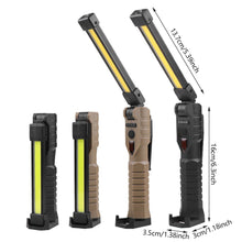Load image into Gallery viewer, Folding Double COB XPE LED Car Work Light USB Rechargeable Portable Flashlight Magnetic Base Hook Car Repair Inspection Emergency Light
