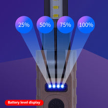 Load image into Gallery viewer, Folding Double COB XPE LED Car Work Light USB Rechargeable Portable Flashlight Magnetic Base Hook Car Repair Inspection Emergency Light
