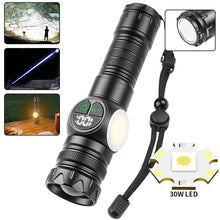 Load image into Gallery viewer, 10000000LM Strong Power Outdoor Zoom Lantern Flashlights USB Rechargeable Magnetic Tactical Torch With COB Side Light Camping Fishing Flashlight
