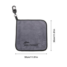 Load image into Gallery viewer, Lure Fishing Towel with Carabiner Clip Absorbent for Hand Drying and Fish Gripping Multi-Purpose Fishing Gear
