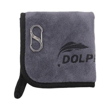 Load image into Gallery viewer, Lure Fishing Towel with Carabiner Clip Absorbent for Hand Drying and Fish Gripping Multi-Purpose Fishing Gear
