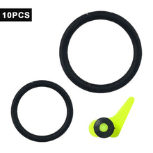 Load image into Gallery viewer, 10PCS Hook Keeper for Fishing Rod with Silicone Ring Plastic Lure Hook Fixer Portable Fishing Accessory
