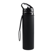 Load image into Gallery viewer, 600ML Portable Collapsible Silicone Bottle with Straw and Handle For Outdoor Hiking Cycling Camping
