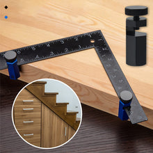 Load image into Gallery viewer, 1PC Aluminum Alloy Framing Square Attachment Jig Woodworking Stair Gauge High Precision Positioning and Fast Clamping Tool
